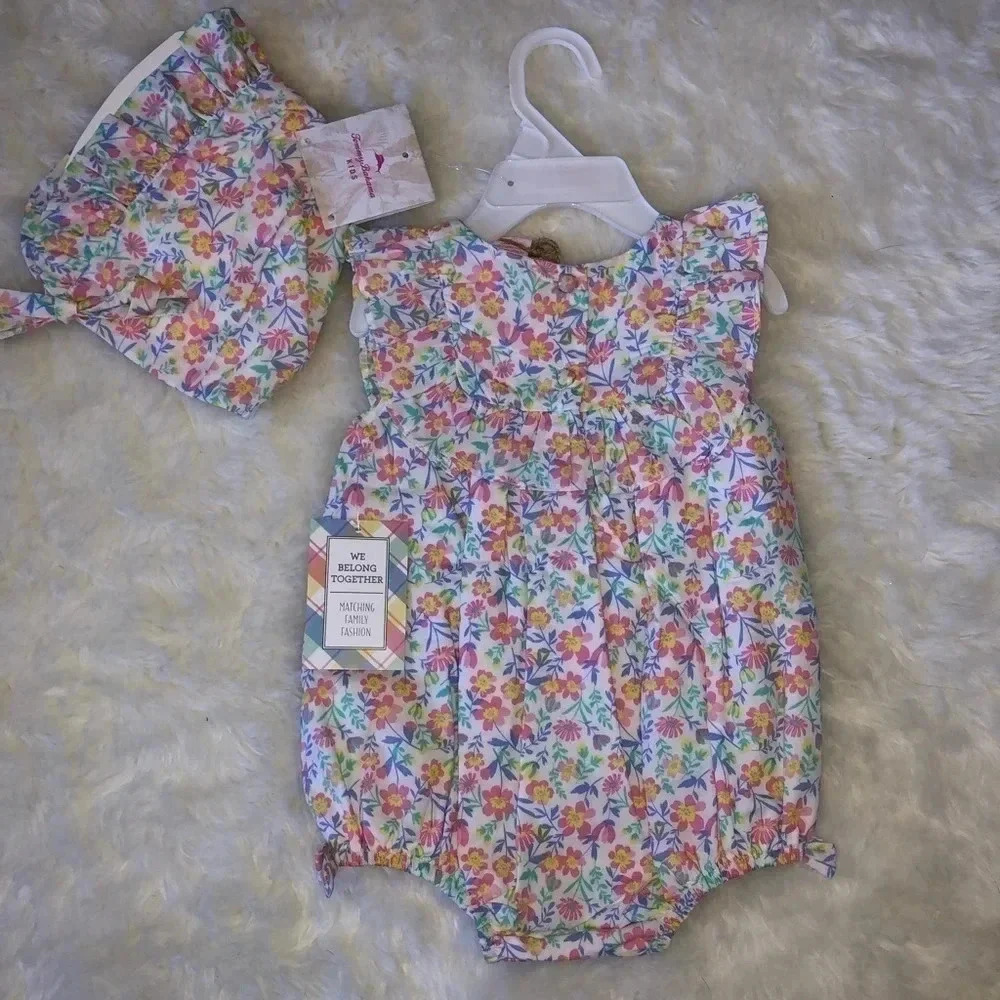 TOMMY BAHAMA - two piece bonnet set - Picture 2 of 4